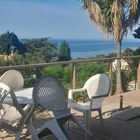 F3 Rdc Villa Vue Mer 180 Face A La Pointe De Giens Carqueiranne Zimmer foto