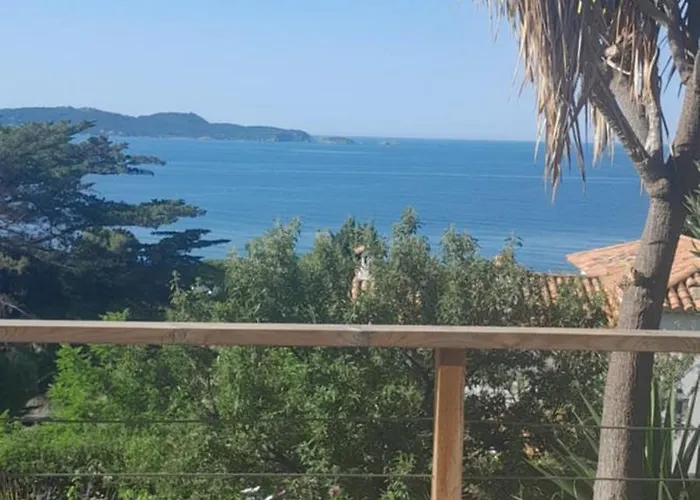 F3 Rdc Villa Vue Mer 180 Face A La Pointe De Giens